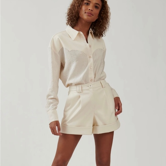 The Bright Side by Rocky Barnes Western Boyfriend Shirt - Cloud - Picture 2 of 10